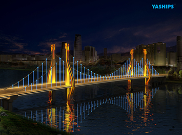Lighting of Zhengzhou Suspension Bridge